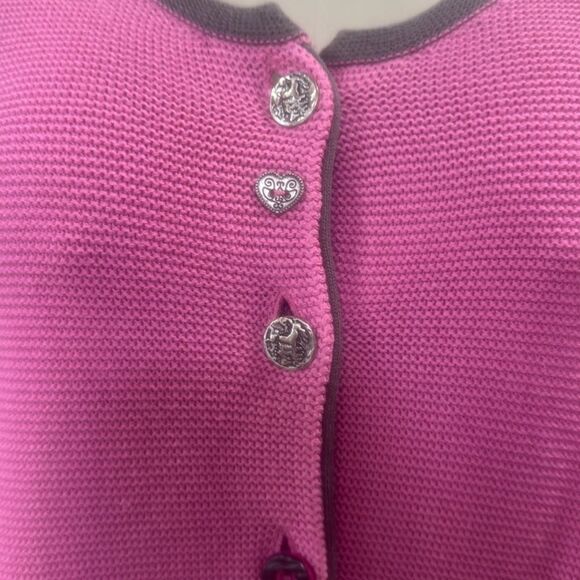 RABE KNIT CARDIGAN PINK AND BROWN. - Picture 4 of 12
